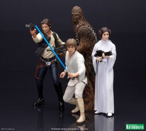 Star Wars ArtFX+ with Luke Skywalker, Han Solo, Princess Leia, Chewbacca