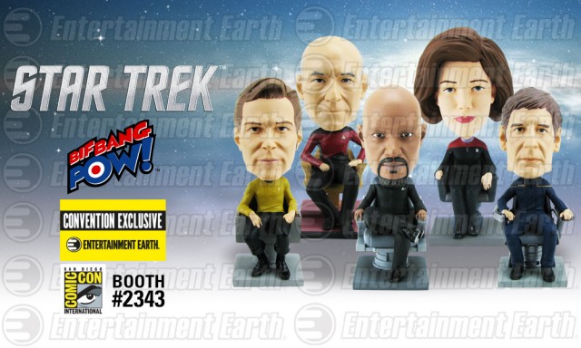 Star Trek: The Captains Monitor Mate Bobble Heads Set of 5 - Convention Exclusive