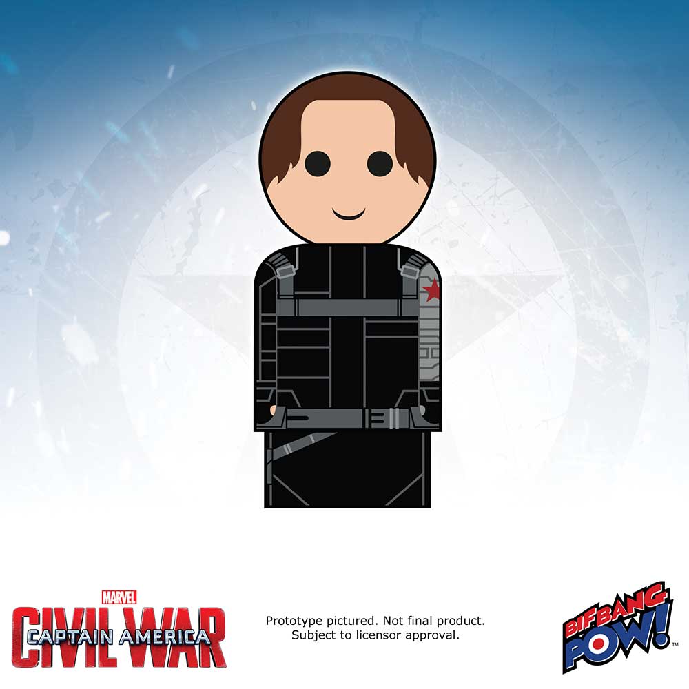  Marvel Captain America Civil War Winter Soldier Pin Mate Wooden Figure
