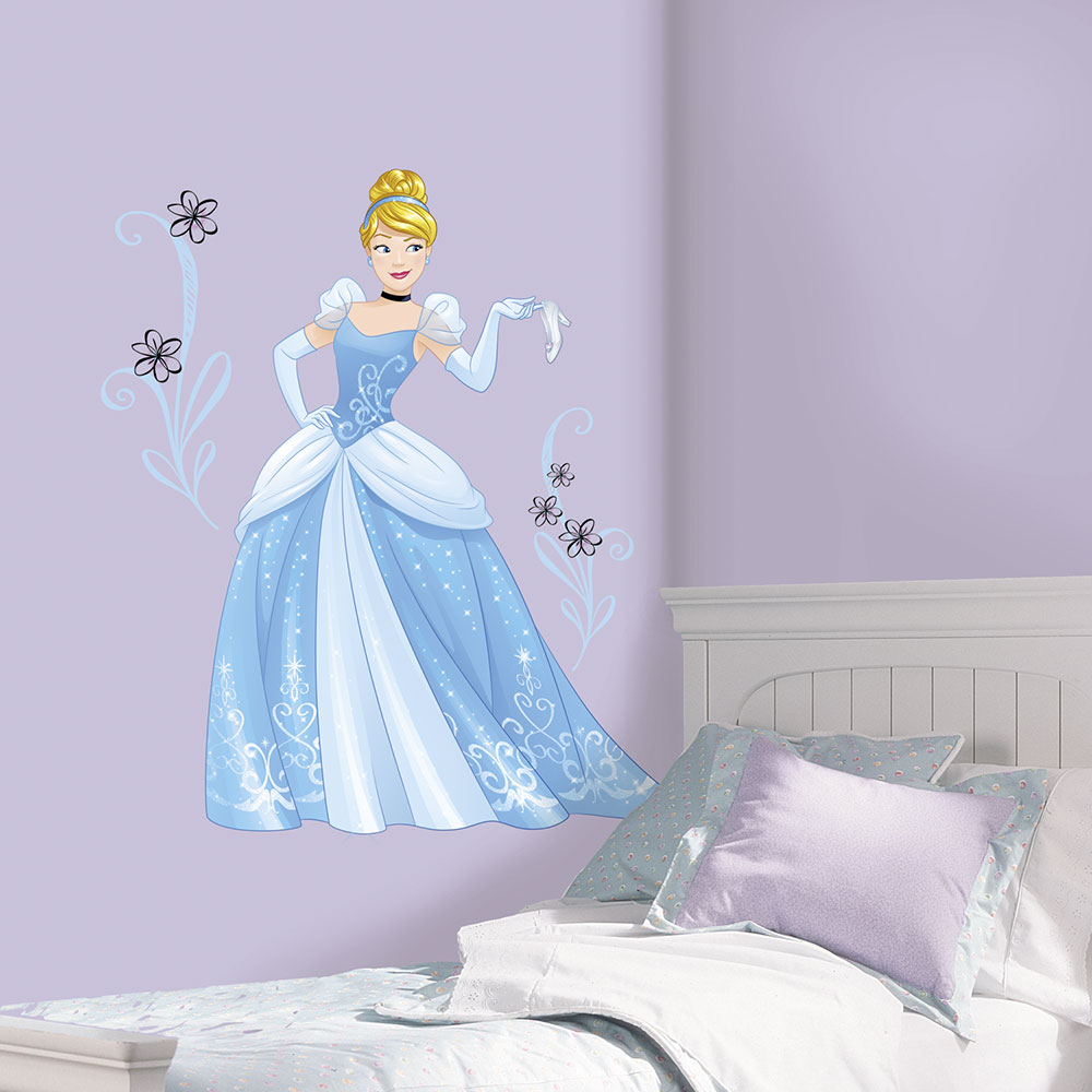  Cinderella Disney Sparkling Princess Peel and Stick Giant Wall Decals