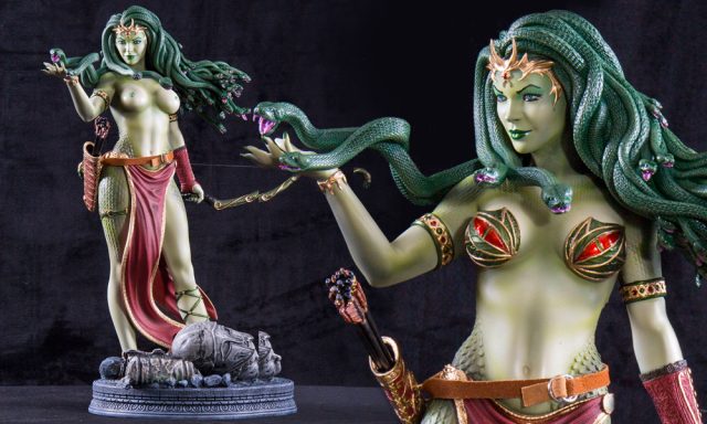 Medusa Victorious with LEGS Painted Polystone Statue