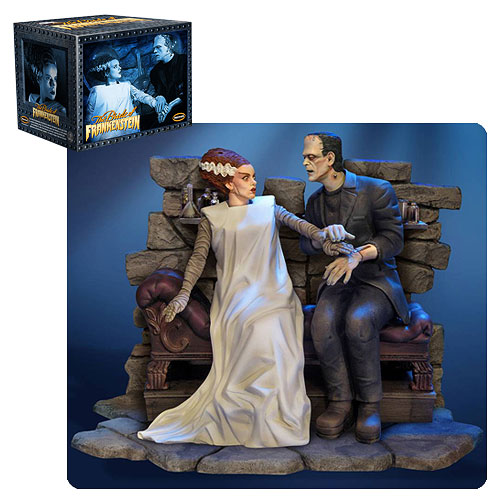 Bride of Frankenstein 2 Bride and Monster Pre-Assembled Resin Model Kit