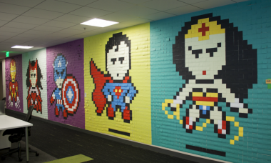 Post-It Made Superheroes Save These Office Workers from Boring Walls