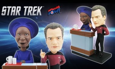 Raise Your Glass to the New Star Trek: The Next Generation Guinan and Q Bobble Heads