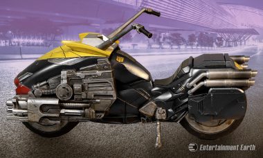 Zoom Through Mega-City One with Mezco’s Judge Dredd Lawmaster Motorcycle Vehicle