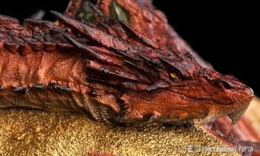 Smaug Is Unleashed as Precious King Under the Mountain Statue