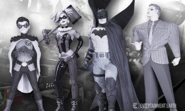 These Black and White Batman Statues Leap Off the Page