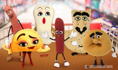 Get the Cookout Started with Sausage Party Small Plush Case