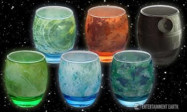 The Star Wars Planetary Glassware goes Great with Bantha Milk