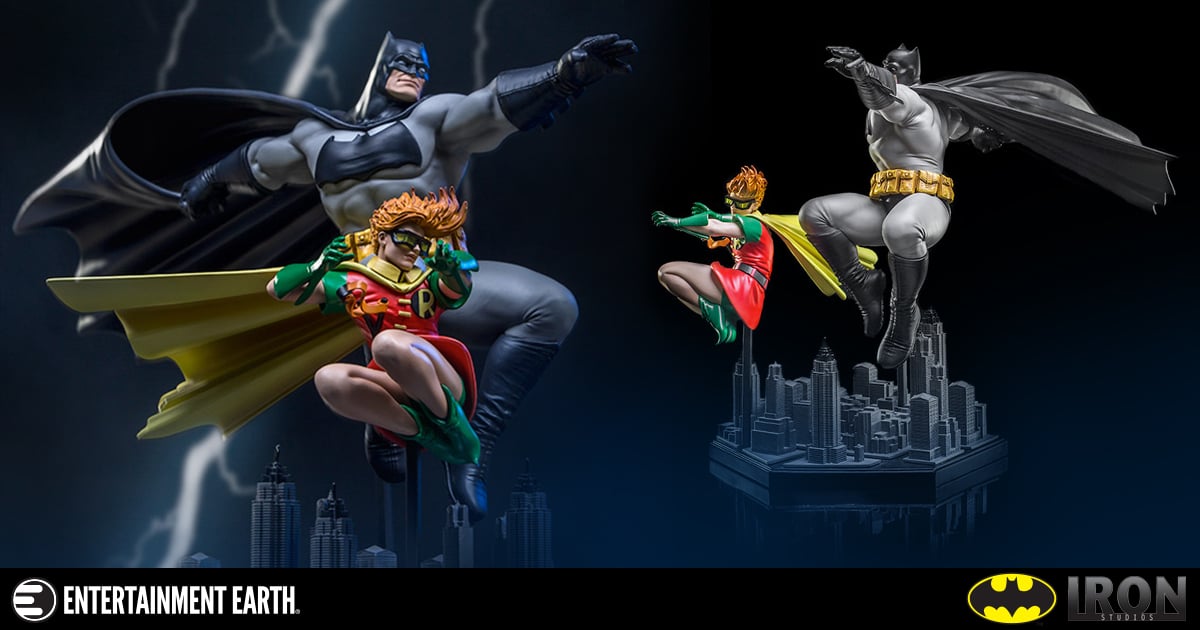 The Dark Knight Returns Batman and Robin Frank Miller Edition 1:10 Scale Deluxe Art Statue
